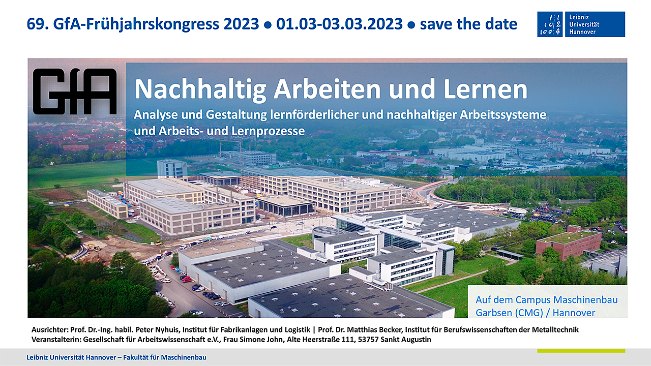 Ankündigung 69. GfA-Frühjahrskongress 2023