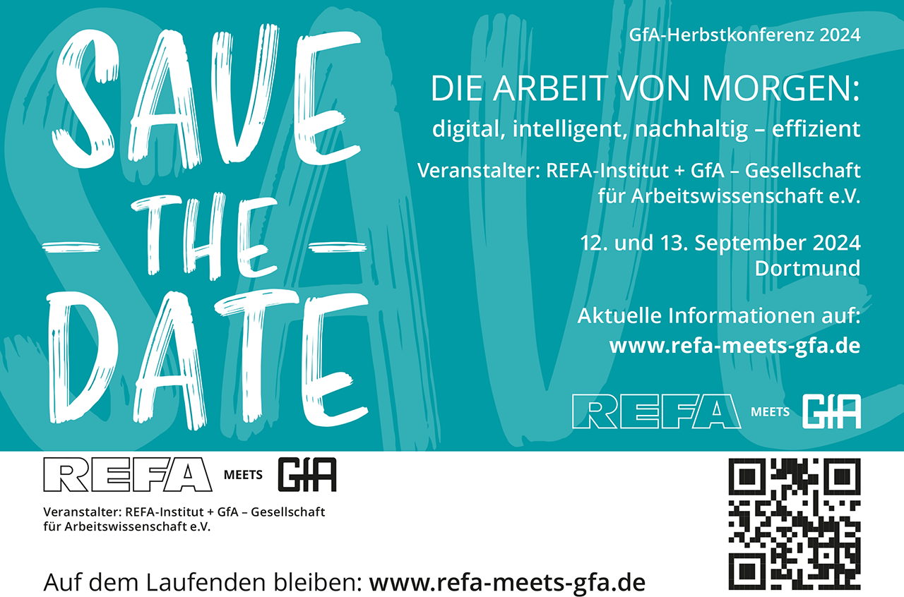 One pager: REFA und GfA-Herbstkonferenz 2024 in Dortmund