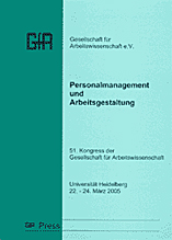 Dokumentation des 51. Arbeitswissenschaftlichen Kongresses
<br>Heidelberg 22.03. - 24.03.2005